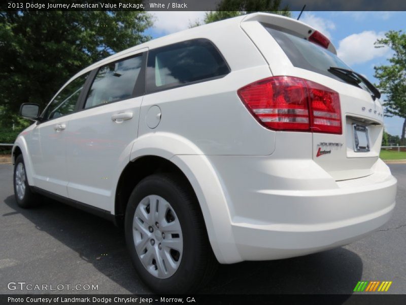 White / Black 2013 Dodge Journey American Value Package