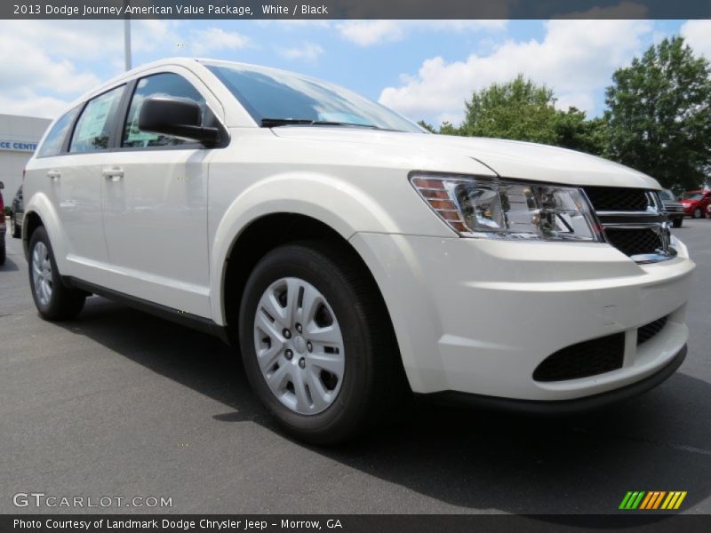 White / Black 2013 Dodge Journey American Value Package