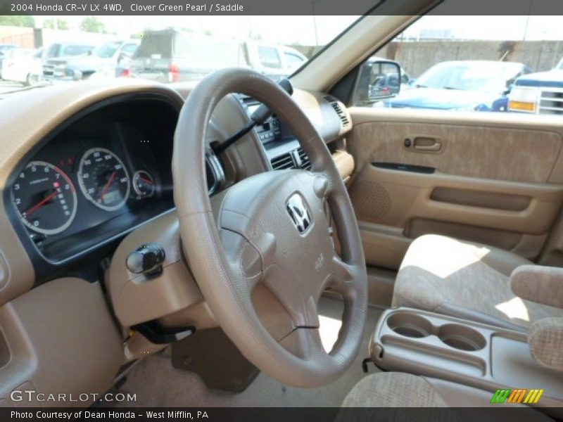 Clover Green Pearl / Saddle 2004 Honda CR-V LX 4WD