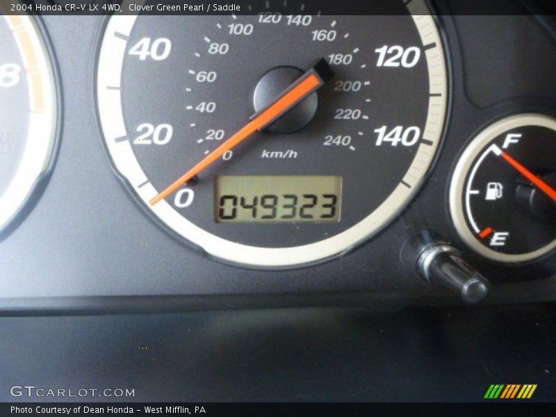 Clover Green Pearl / Saddle 2004 Honda CR-V LX 4WD