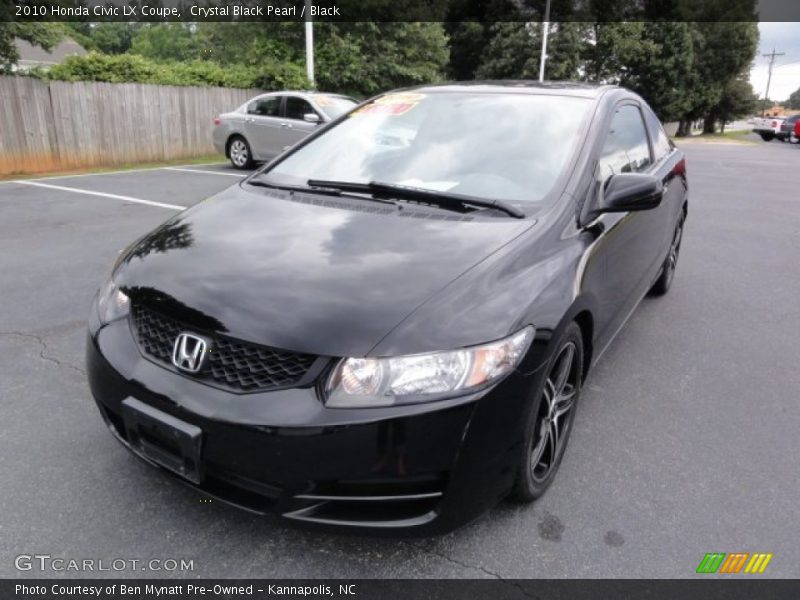 Crystal Black Pearl / Black 2010 Honda Civic LX Coupe