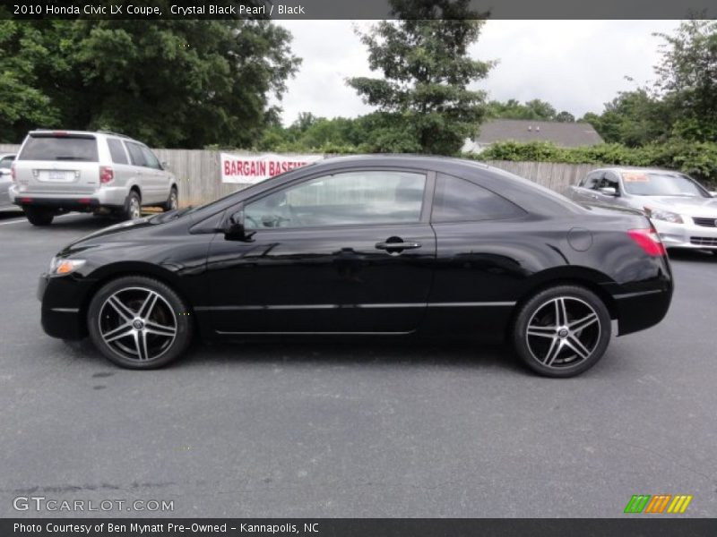 Crystal Black Pearl / Black 2010 Honda Civic LX Coupe