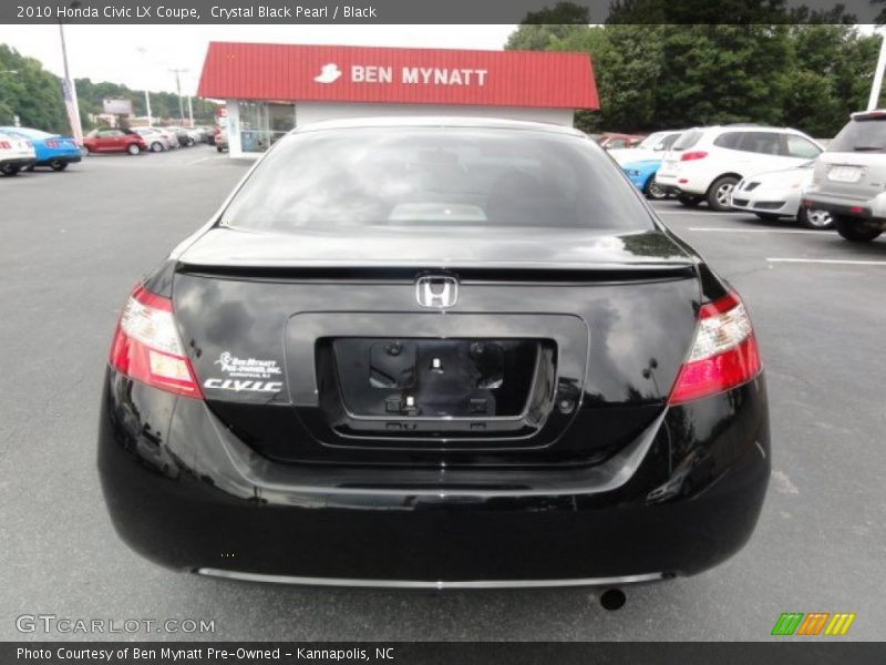 Crystal Black Pearl / Black 2010 Honda Civic LX Coupe