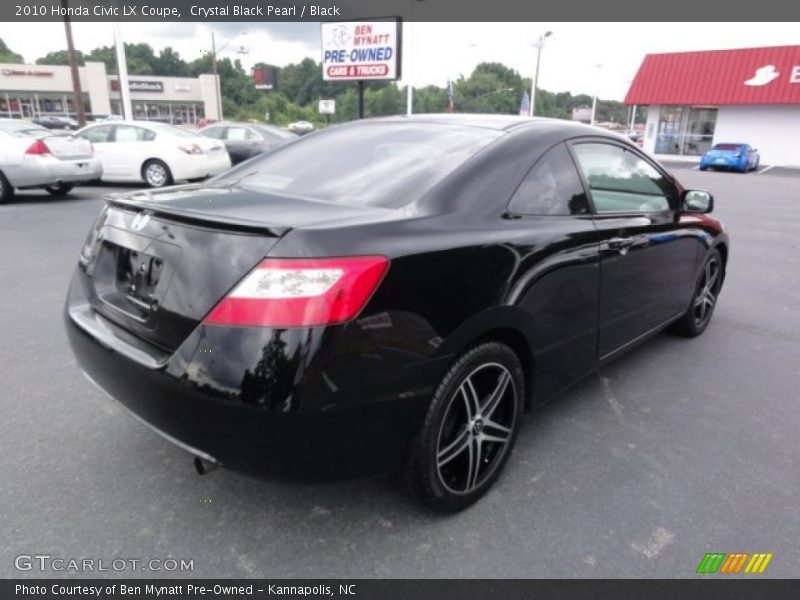 Crystal Black Pearl / Black 2010 Honda Civic LX Coupe