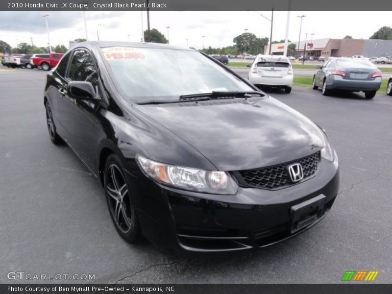 Crystal Black Pearl / Black 2010 Honda Civic LX Coupe
