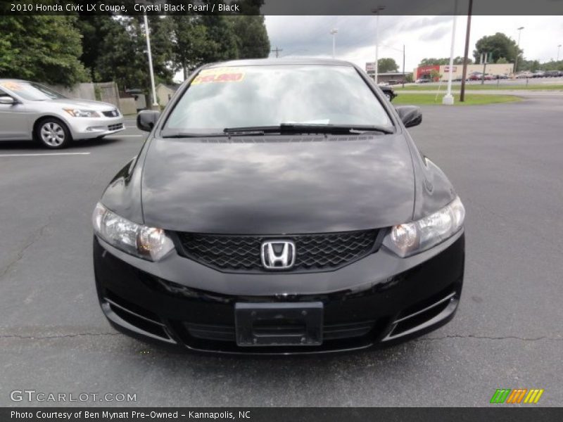 Crystal Black Pearl / Black 2010 Honda Civic LX Coupe