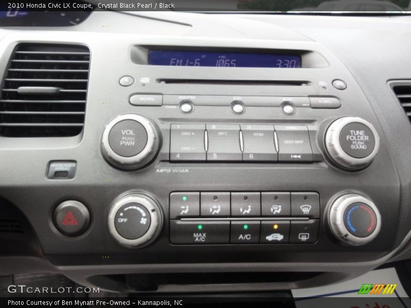 Crystal Black Pearl / Black 2010 Honda Civic LX Coupe