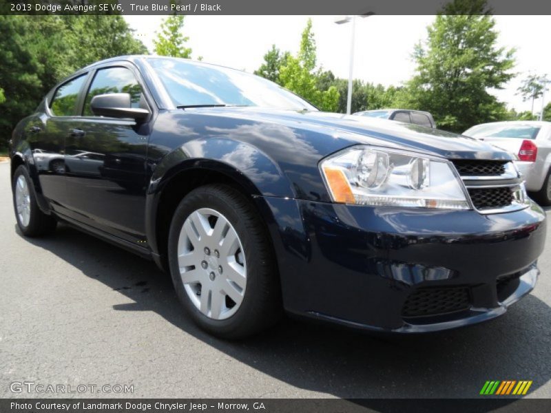 True Blue Pearl / Black 2013 Dodge Avenger SE V6