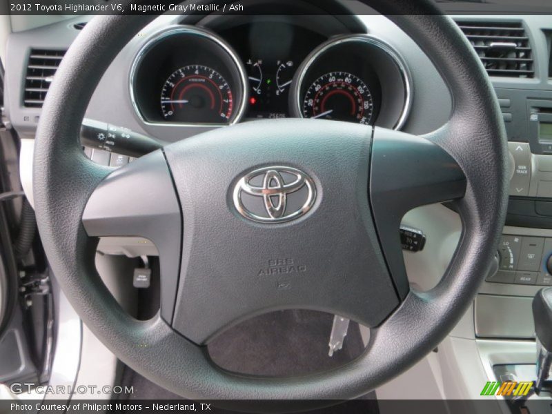Magnetic Gray Metallic / Ash 2012 Toyota Highlander V6