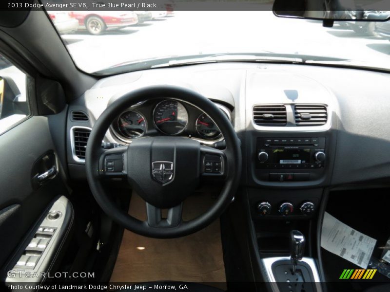 True Blue Pearl / Black 2013 Dodge Avenger SE V6