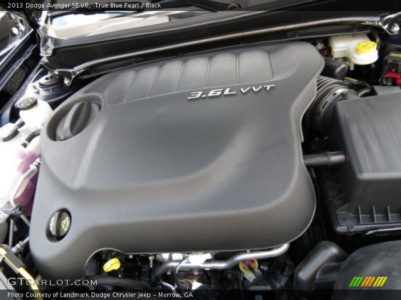 True Blue Pearl / Black 2013 Dodge Avenger SE V6