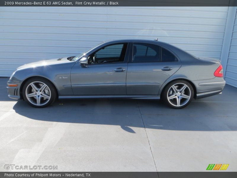 Flint Grey Metallic / Black 2009 Mercedes-Benz E 63 AMG Sedan