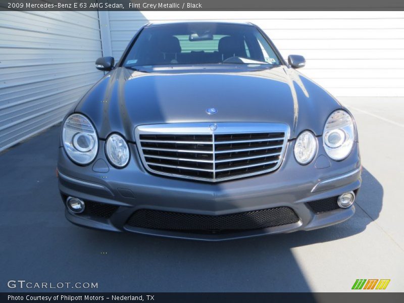 Flint Grey Metallic / Black 2009 Mercedes-Benz E 63 AMG Sedan