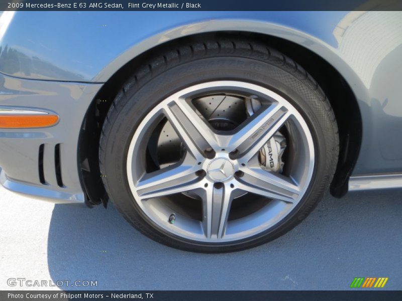 Flint Grey Metallic / Black 2009 Mercedes-Benz E 63 AMG Sedan