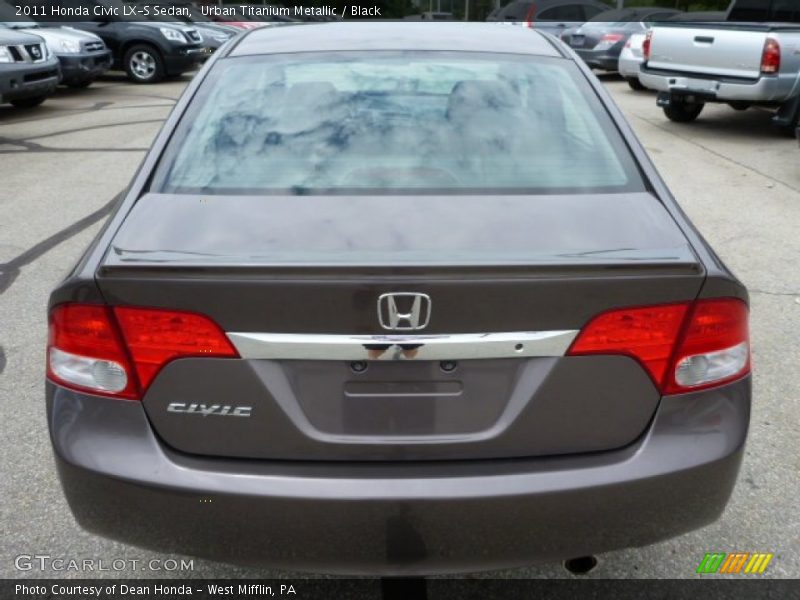 Urban Titanium Metallic / Black 2011 Honda Civic LX-S Sedan
