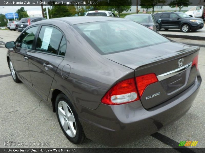 Urban Titanium Metallic / Black 2011 Honda Civic LX-S Sedan