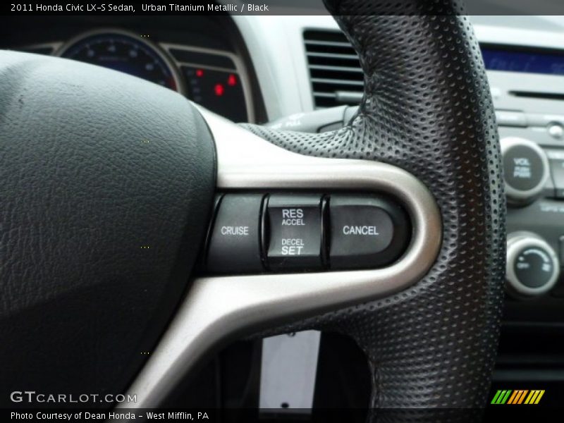 Urban Titanium Metallic / Black 2011 Honda Civic LX-S Sedan