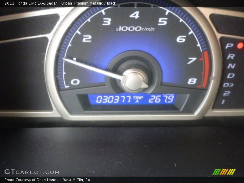 Urban Titanium Metallic / Black 2011 Honda Civic LX-S Sedan