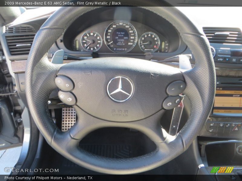 Flint Grey Metallic / Black 2009 Mercedes-Benz E 63 AMG Sedan