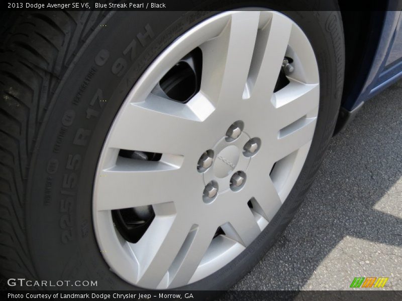 Blue Streak Pearl / Black 2013 Dodge Avenger SE V6
