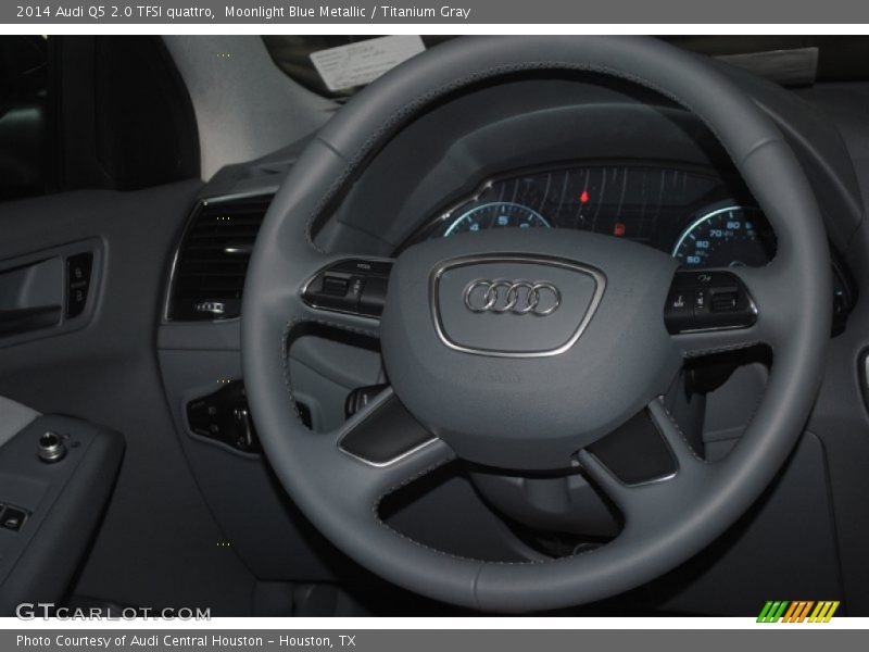 Moonlight Blue Metallic / Titanium Gray 2014 Audi Q5 2.0 TFSI quattro