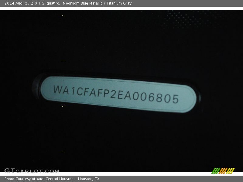 Moonlight Blue Metallic / Titanium Gray 2014 Audi Q5 2.0 TFSI quattro