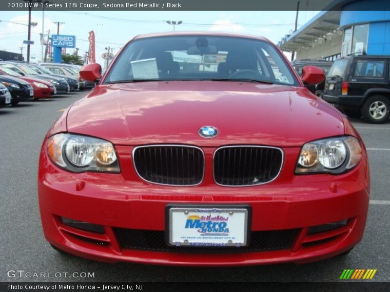 Sedona Red Metallic / Black 2010 BMW 1 Series 128i Coupe