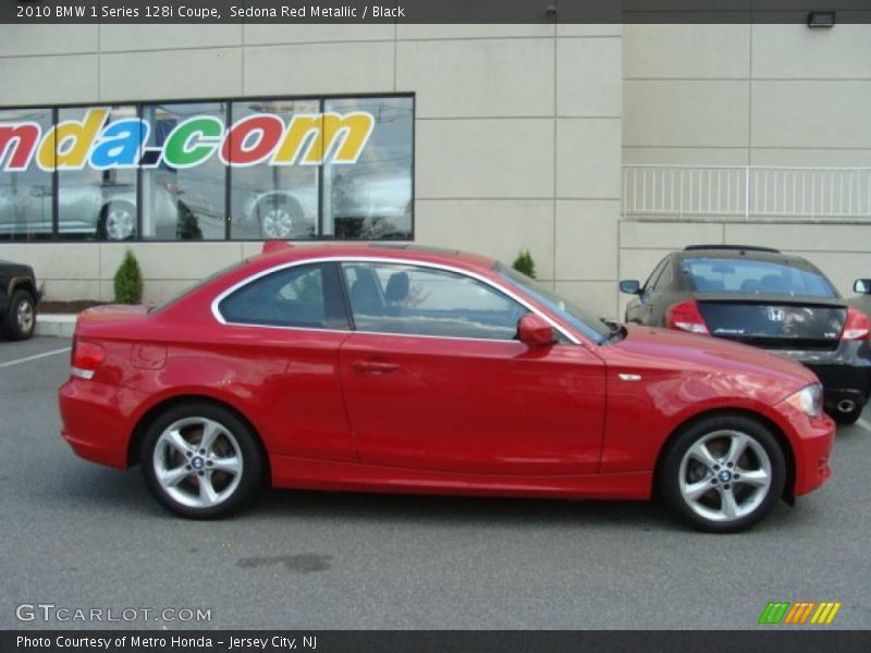 Sedona Red Metallic / Black 2010 BMW 1 Series 128i Coupe