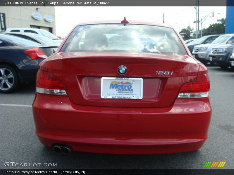 Sedona Red Metallic / Black 2010 BMW 1 Series 128i Coupe