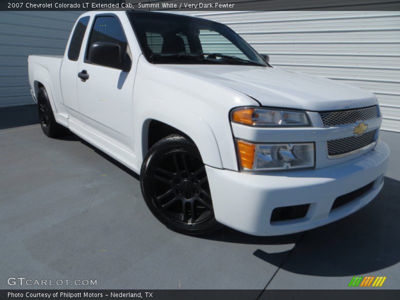 Summit White / Very Dark Pewter 2007 Chevrolet Colorado LT Extended Cab