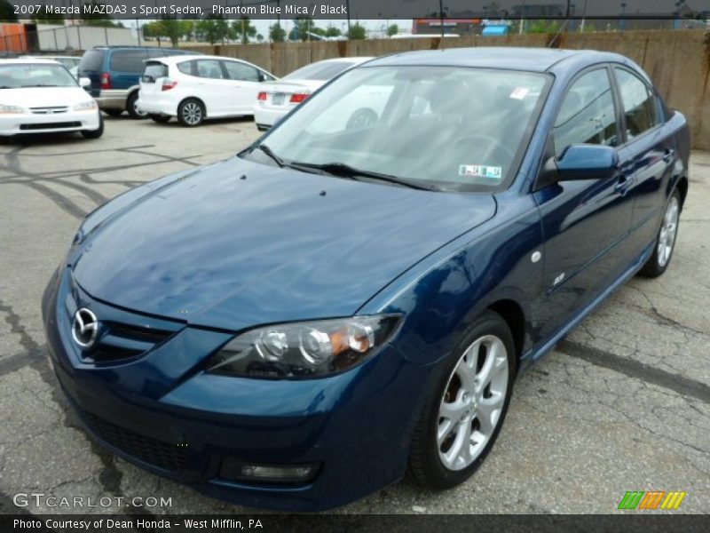 Phantom Blue Mica / Black 2007 Mazda MAZDA3 s Sport Sedan