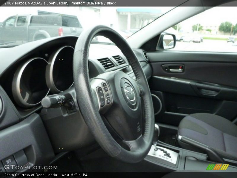 Phantom Blue Mica / Black 2007 Mazda MAZDA3 s Sport Sedan