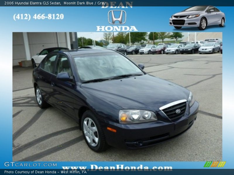 Moonlit Dark Blue / Gray 2006 Hyundai Elantra GLS Sedan