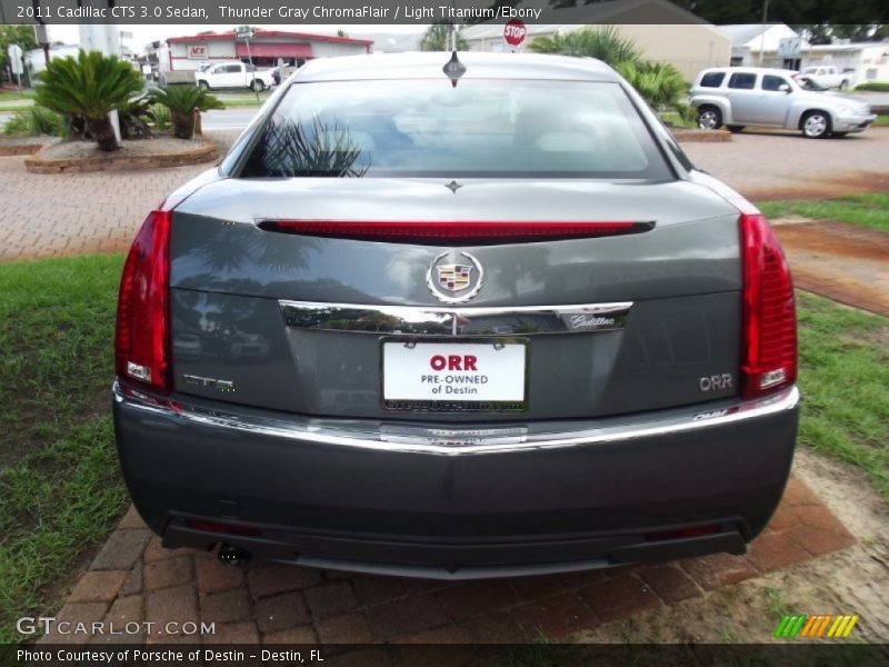 Thunder Gray ChromaFlair / Light Titanium/Ebony 2011 Cadillac CTS 3.0 Sedan