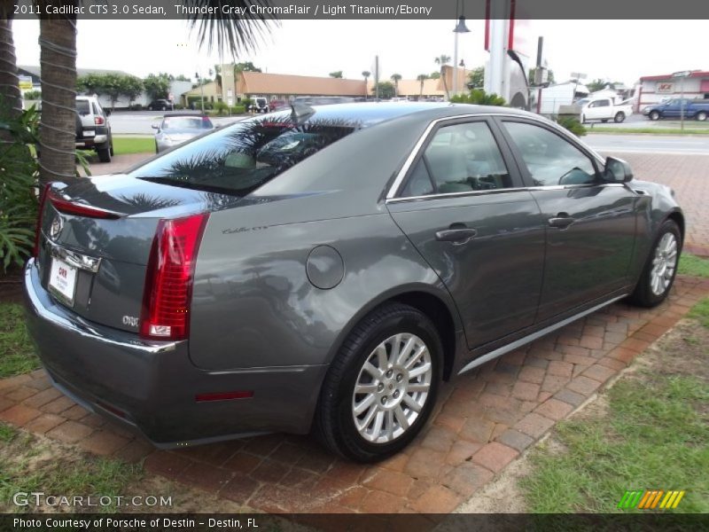 Thunder Gray ChromaFlair / Light Titanium/Ebony 2011 Cadillac CTS 3.0 Sedan