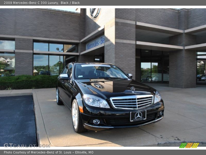 Black / Black 2009 Mercedes-Benz C 300 Luxury