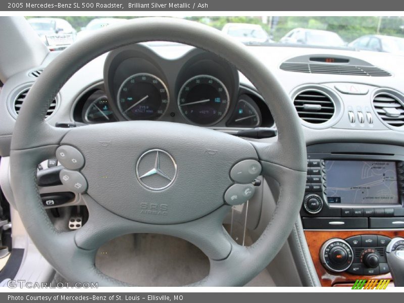 Brilliant Silver Metallic / Ash 2005 Mercedes-Benz SL 500 Roadster