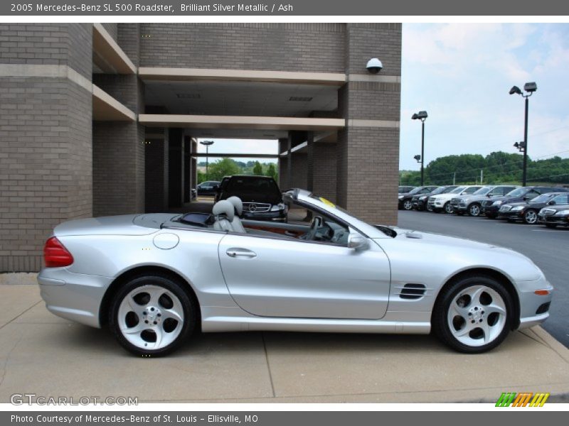 Brilliant Silver Metallic / Ash 2005 Mercedes-Benz SL 500 Roadster