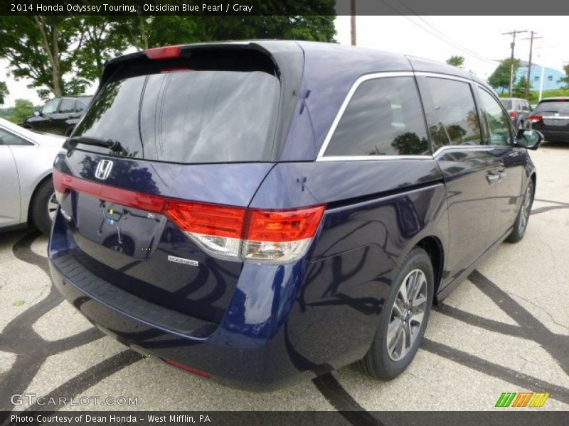 Obsidian Blue Pearl / Gray 2014 Honda Odyssey Touring