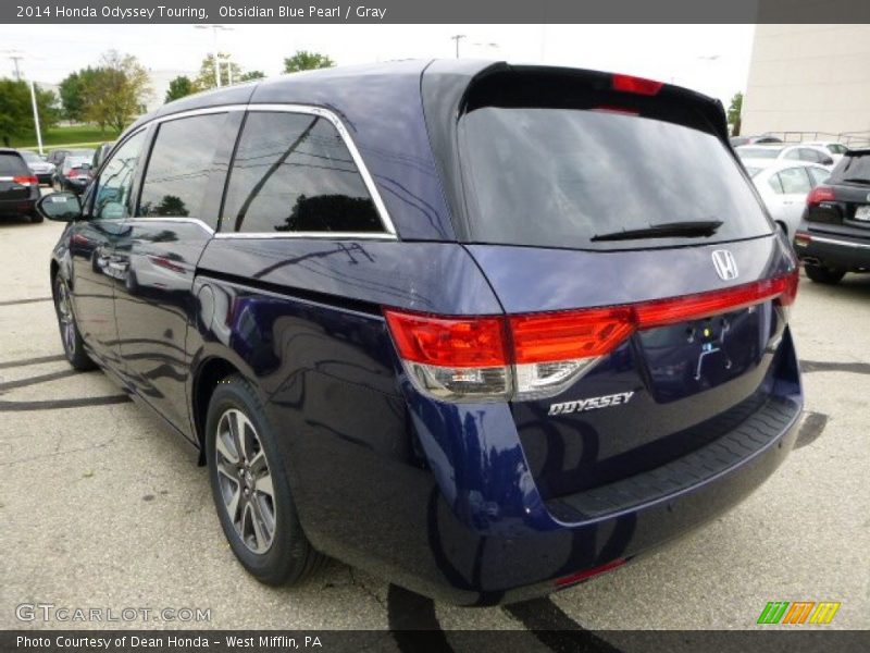 Obsidian Blue Pearl / Gray 2014 Honda Odyssey Touring