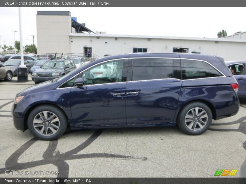 Obsidian Blue Pearl / Gray 2014 Honda Odyssey Touring