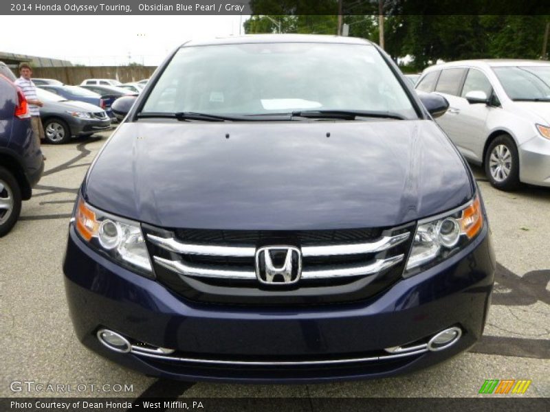 Obsidian Blue Pearl / Gray 2014 Honda Odyssey Touring
