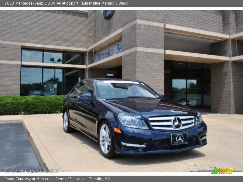 Lunar Blue Metallic / Black 2013 Mercedes-Benz C 300 4Matic Sport