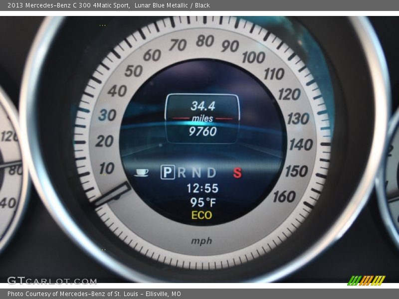 Lunar Blue Metallic / Black 2013 Mercedes-Benz C 300 4Matic Sport
