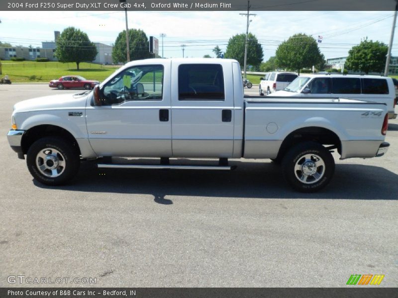 Oxford White / Medium Flint 2004 Ford F250 Super Duty XLT Crew Cab 4x4