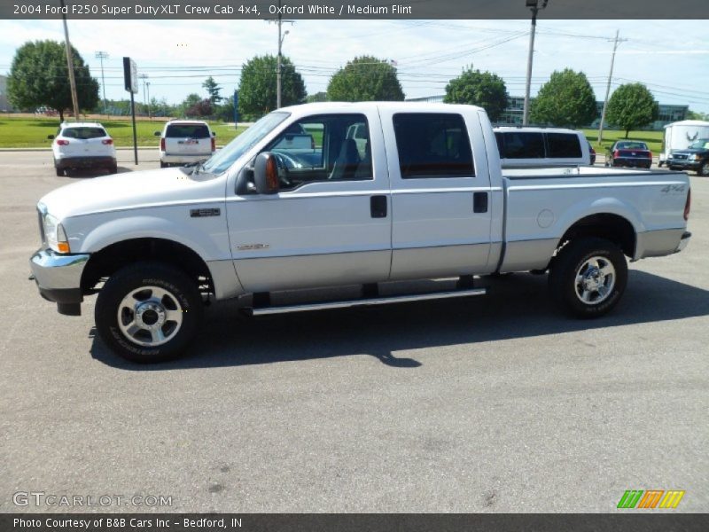 Oxford White / Medium Flint 2004 Ford F250 Super Duty XLT Crew Cab 4x4