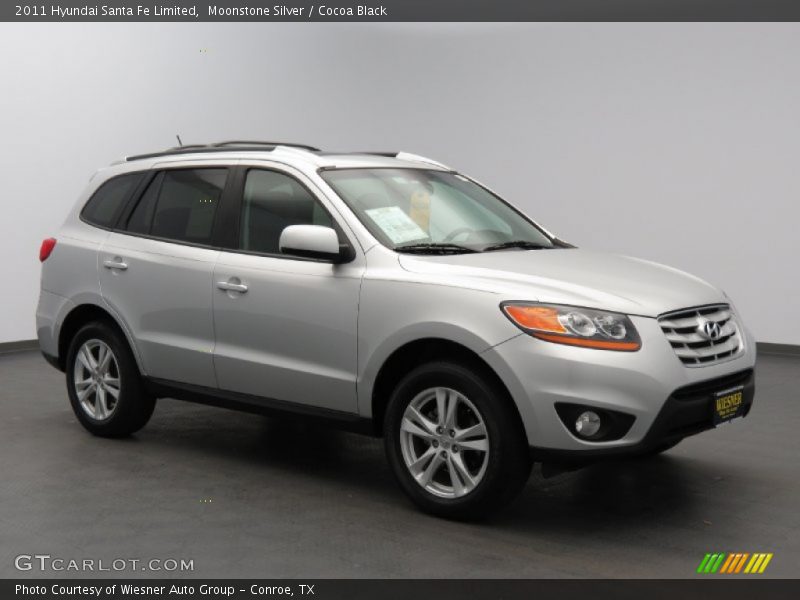 Moonstone Silver / Cocoa Black 2011 Hyundai Santa Fe Limited