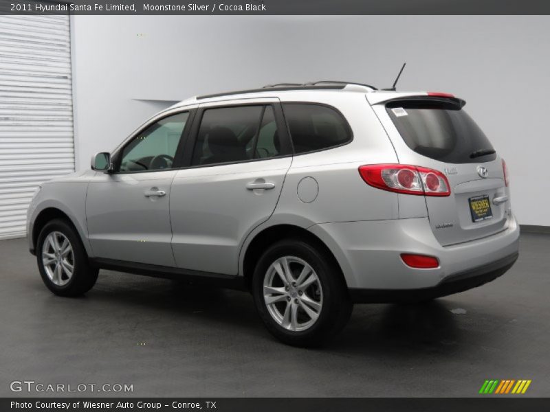 Moonstone Silver / Cocoa Black 2011 Hyundai Santa Fe Limited