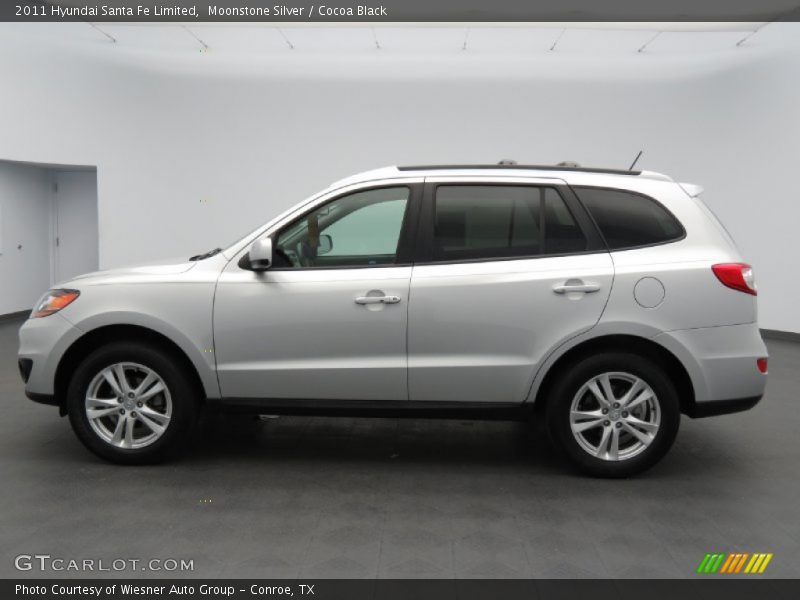 Moonstone Silver / Cocoa Black 2011 Hyundai Santa Fe Limited