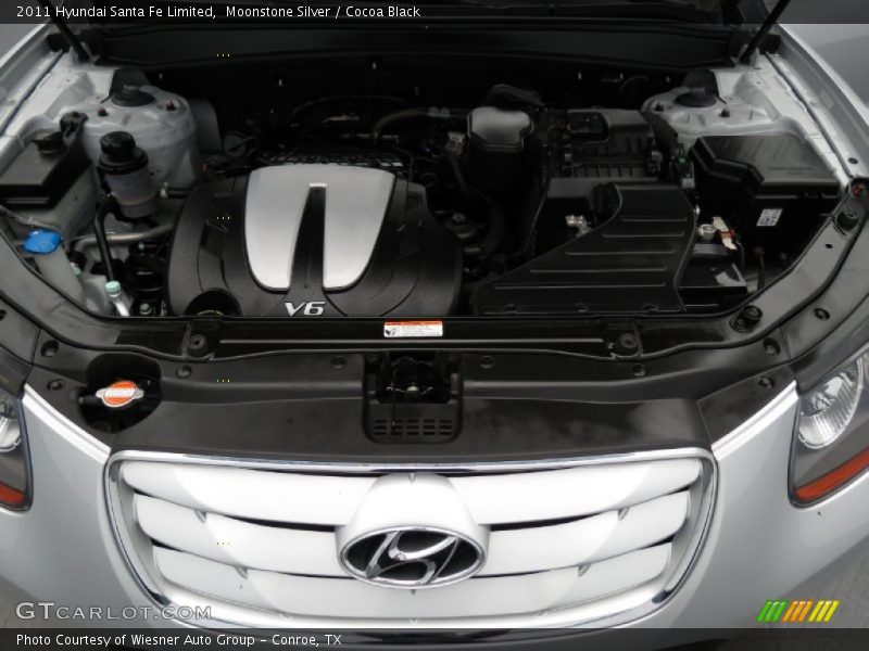 Moonstone Silver / Cocoa Black 2011 Hyundai Santa Fe Limited